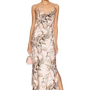 ALLSAINTS Hadley‎ Ukushisa Dress in Rosedust Pint Animal Print Slip Size 6 NWOT